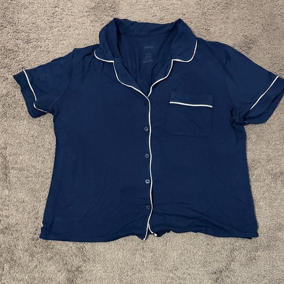 Auden Women’s Cloud Knit-Navy Blue Pajama Set - Picture 8 of 9